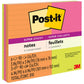 Post-it&reg; Super Sticky Notes - Energy Boost Color Collection