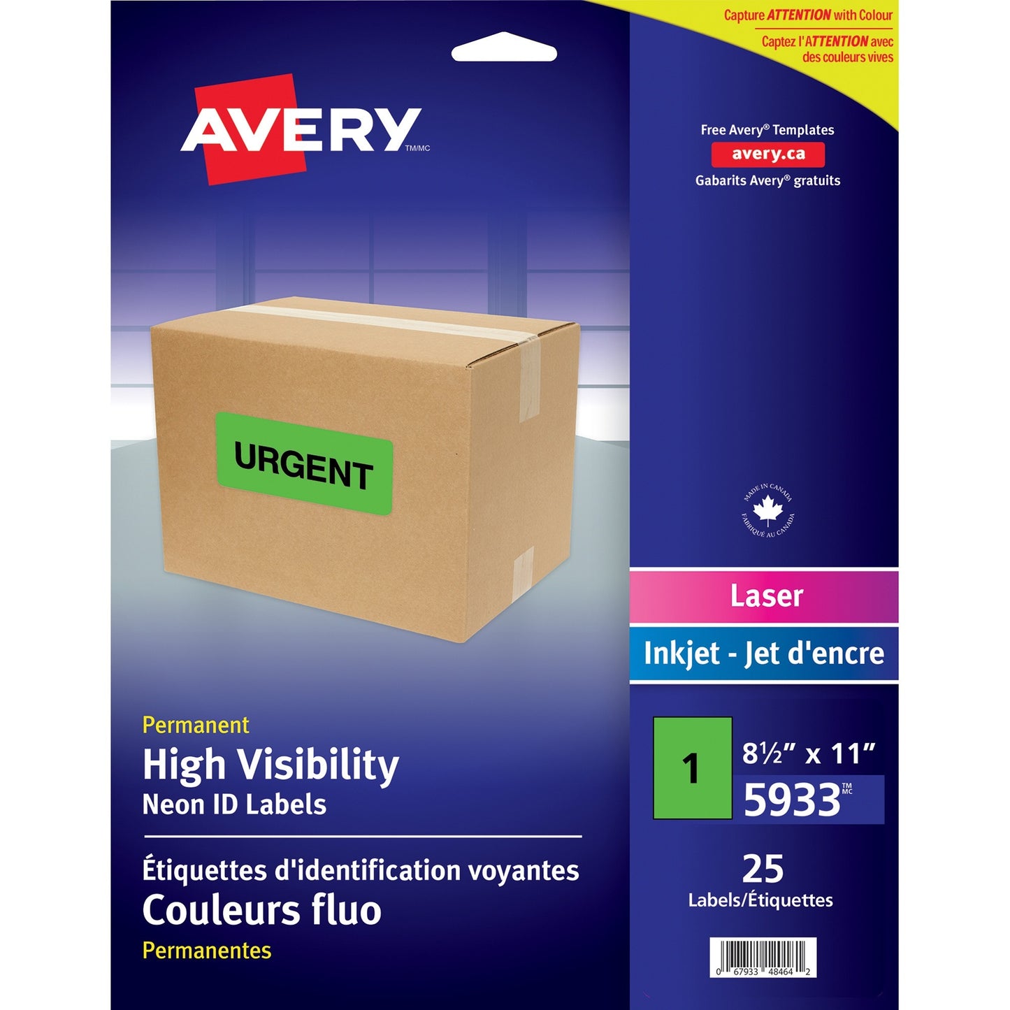 Avery&reg; High Visibility Neon ID Labels