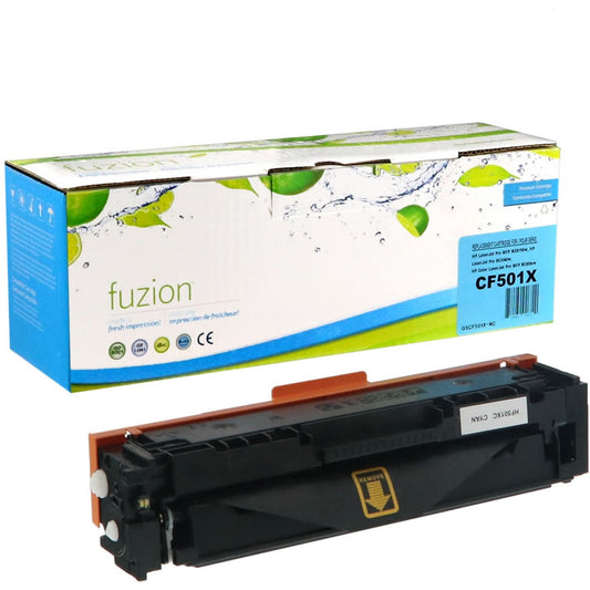 fuzion Remanufactured Toner Cartridge - Alternative for HP 202X - Cyan
