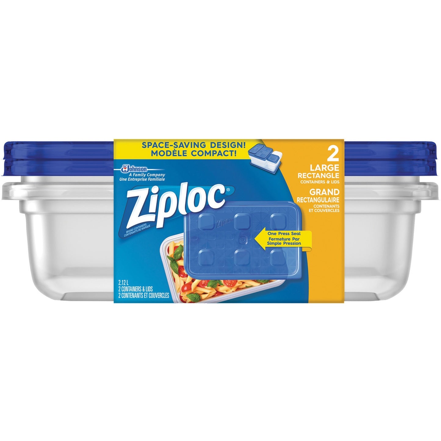 Ziploc&reg; Containers Large Rectangle 2/pkg