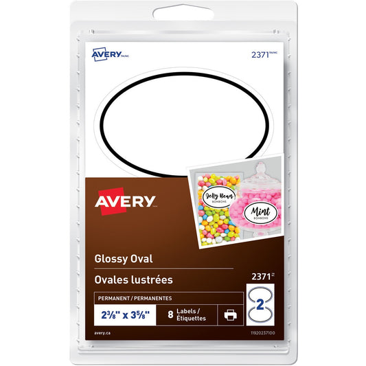 Avery&reg; Glossy Oval Labels