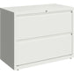 Lorell 36" White Lateral File - 2-Drawer
