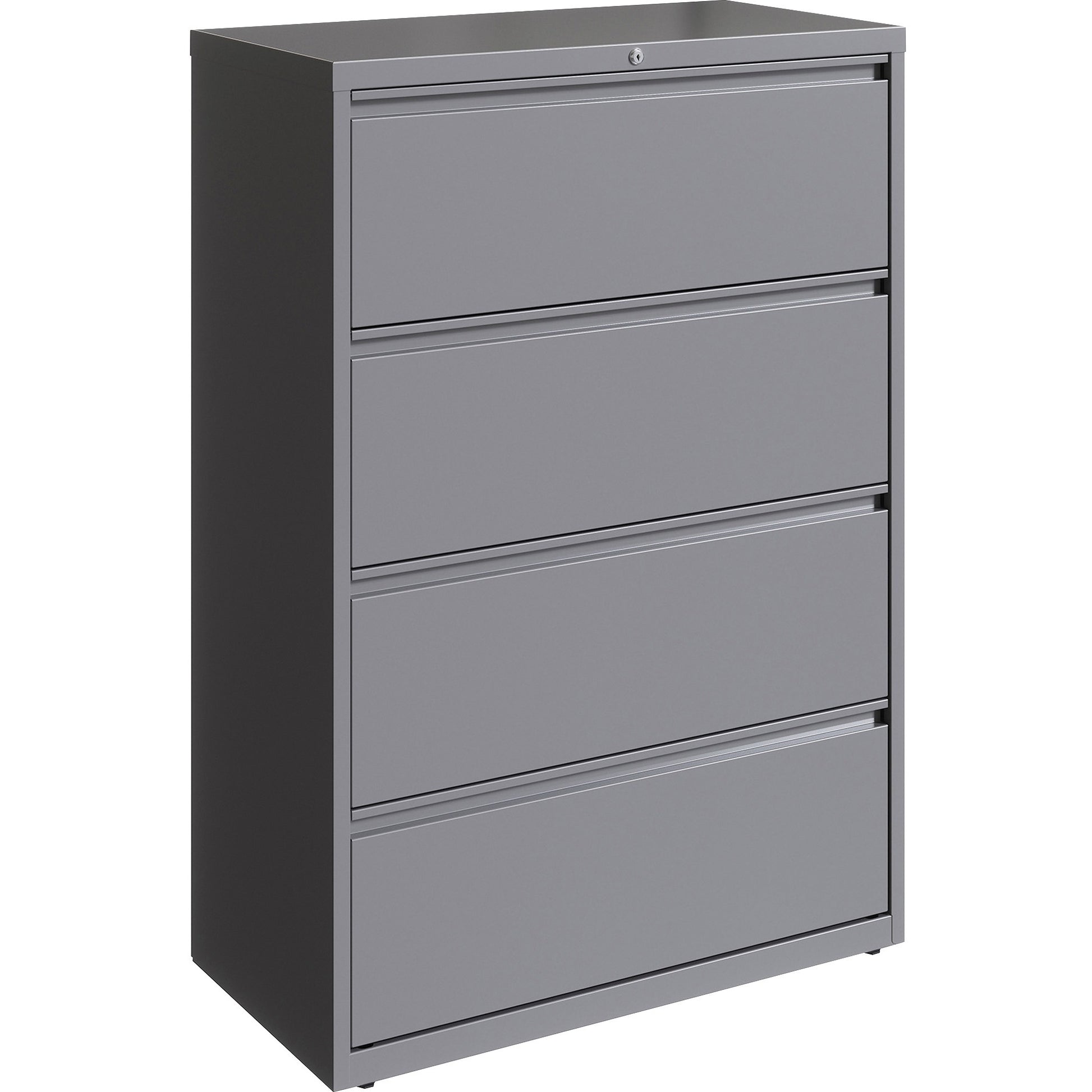 Lorell 36" Silver Lateral File - 4-Drawer