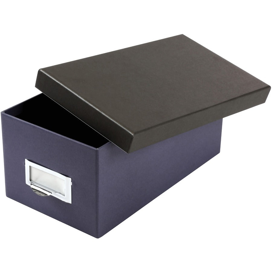 CARD STOR BOX 4xX6 INDIGO/BLK