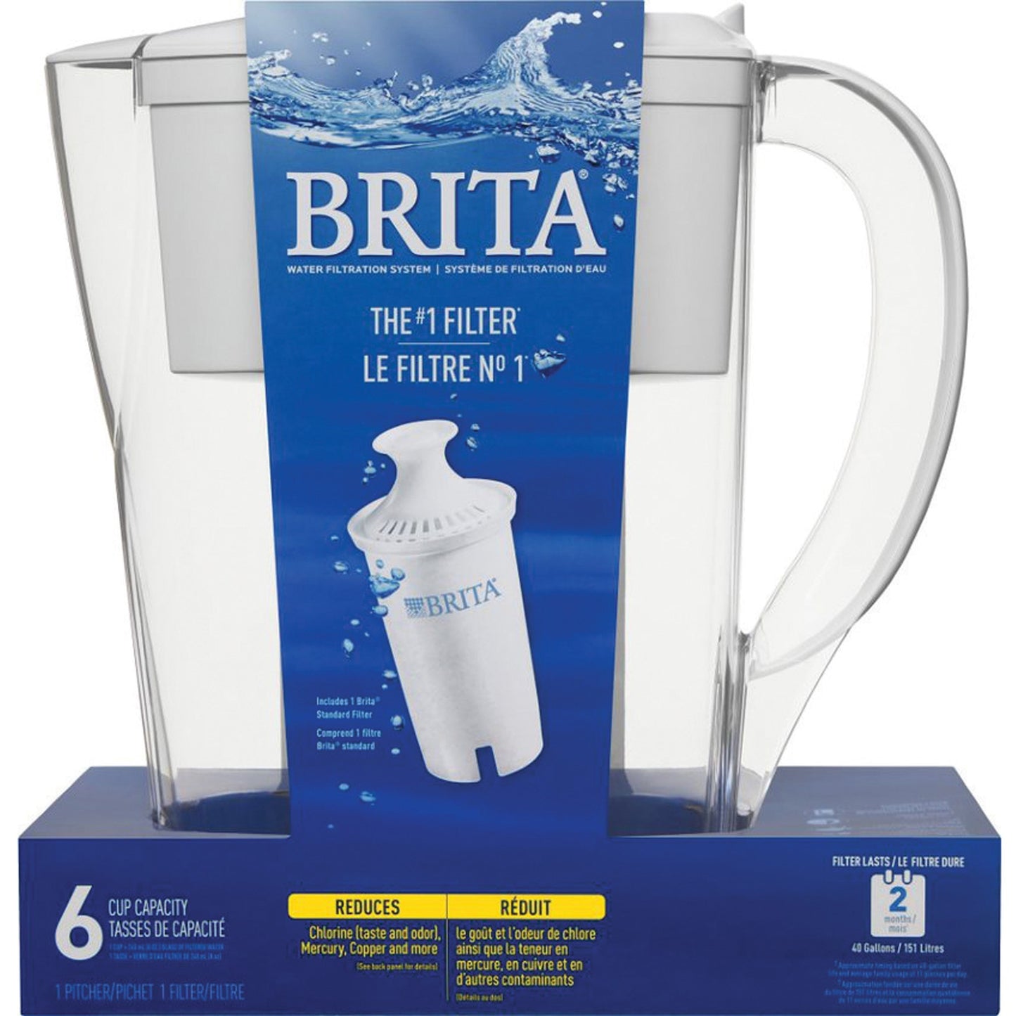 Brita Space Saver Water Filter Pitcher