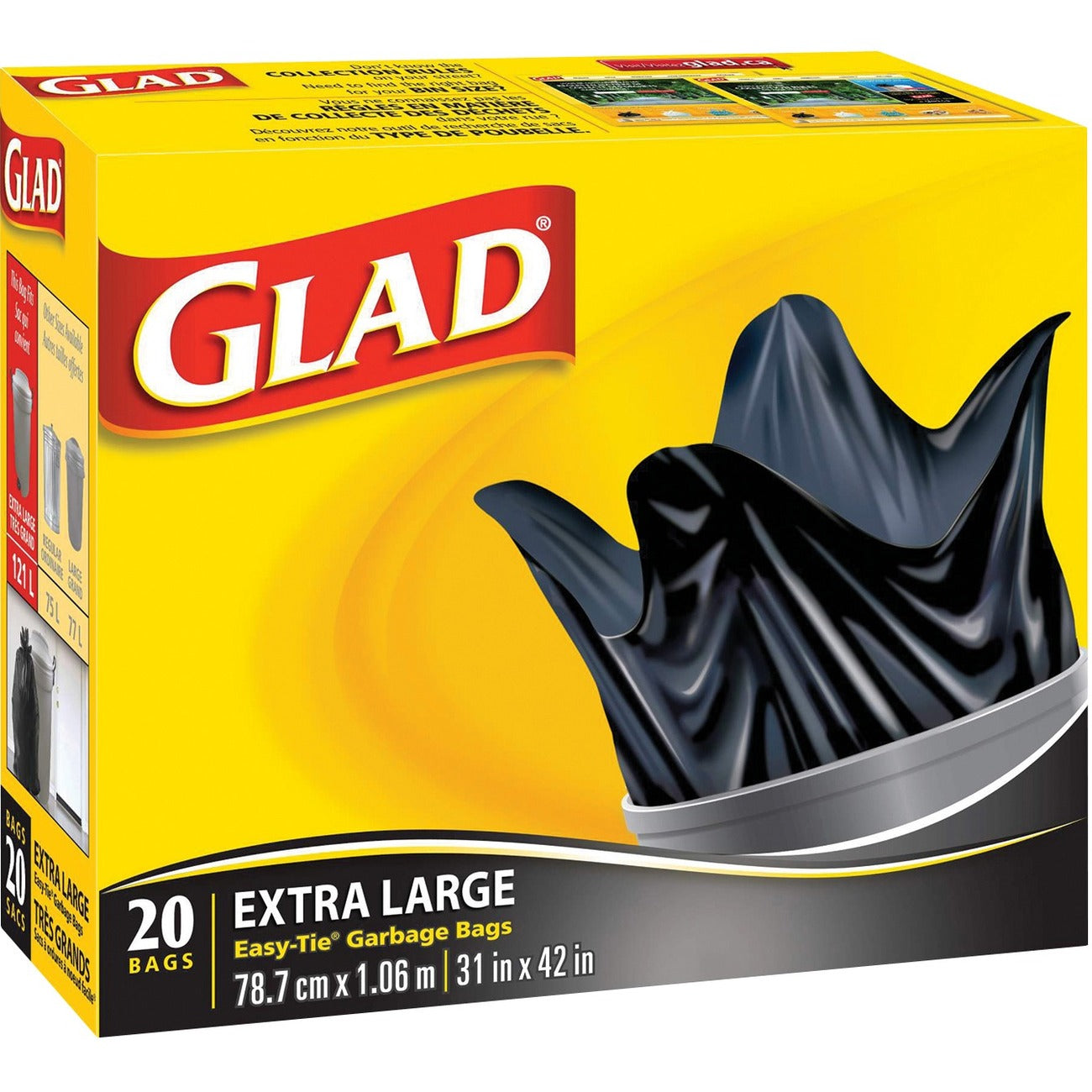 Glad Extra Large Easy Tie Garbage Bags