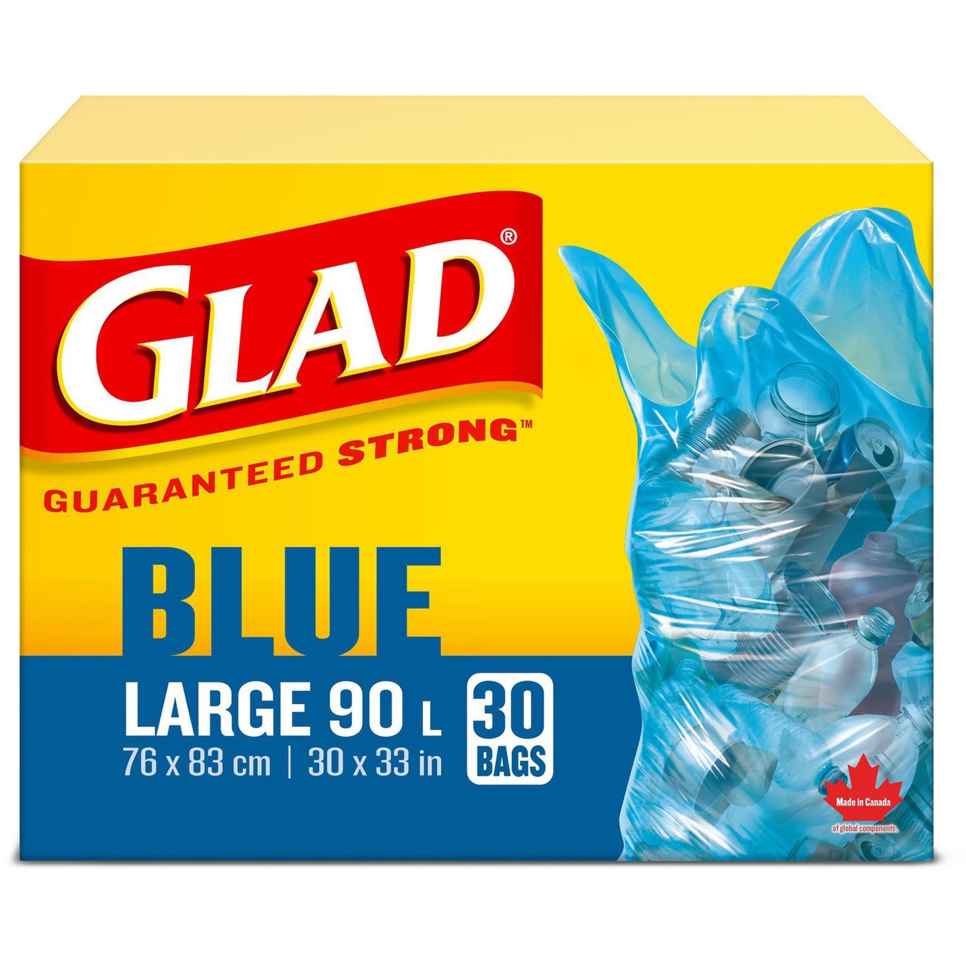 Glad Blue Recycle Large 90L Bags