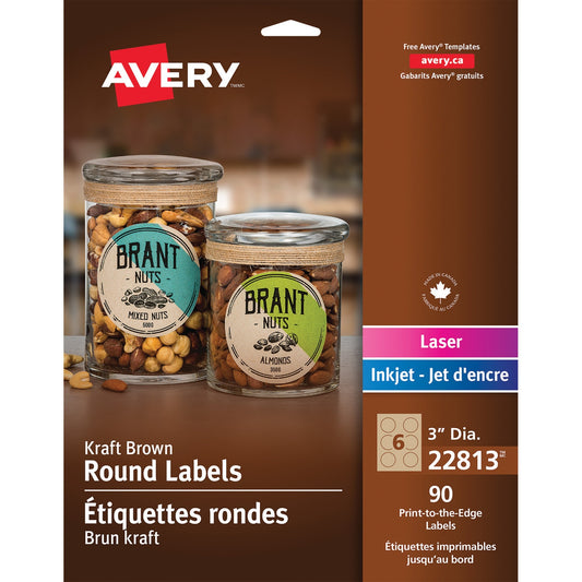 Avery&reg; Kraft Round Labels