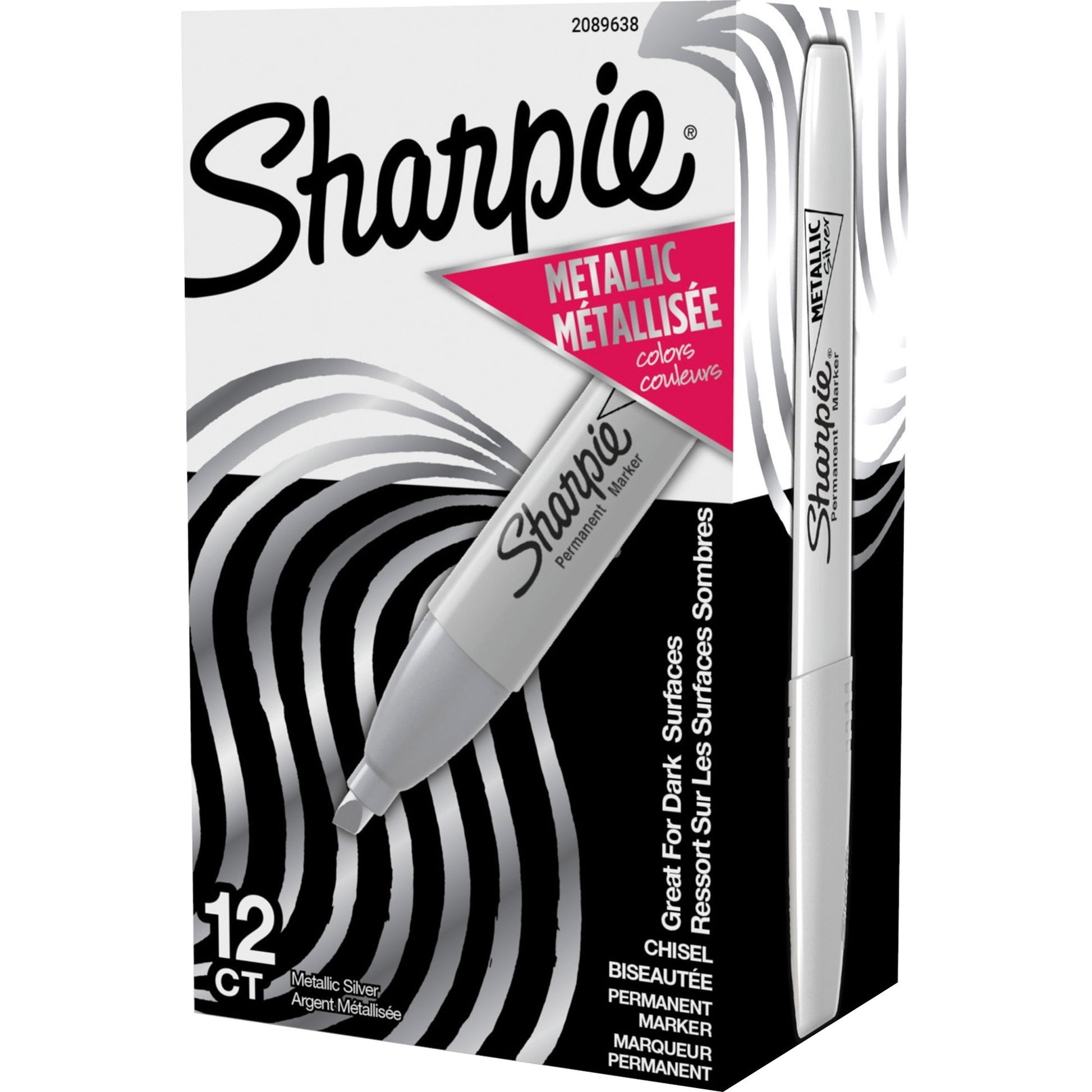 Sharpie Metallic Ink Chisel Tip Permanent Markers