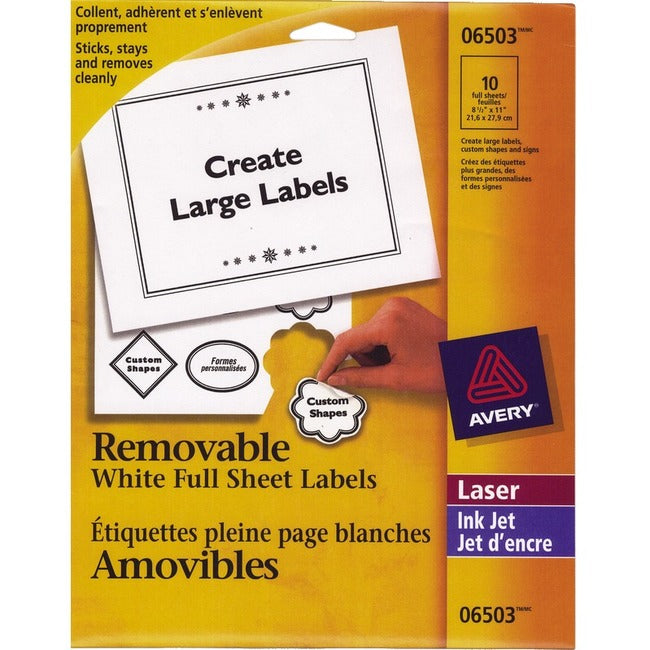 Avery&reg; Removable ID Labels for Laser and Inkjet Printers