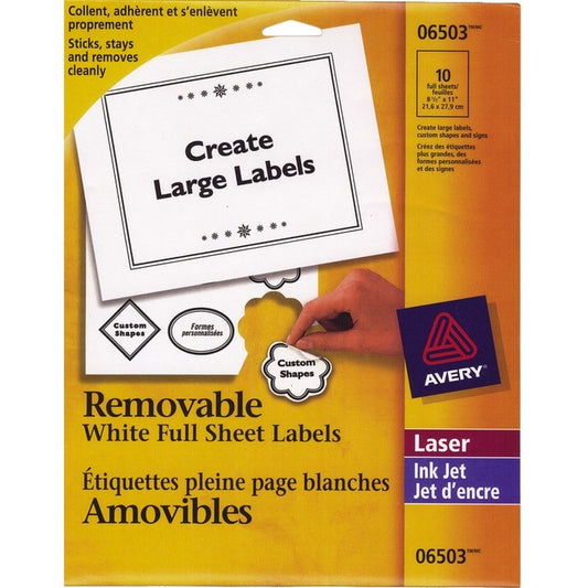 Avery&reg; Removable ID Labels for Laser and Inkjet Printers