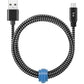 Blu Element Braided Charge/Sync Micro USB Cable 4ft Zebra