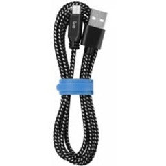 Blu Element Braided Charge/Sync Micro USB Cable 4ft Zebra - B4MICZB