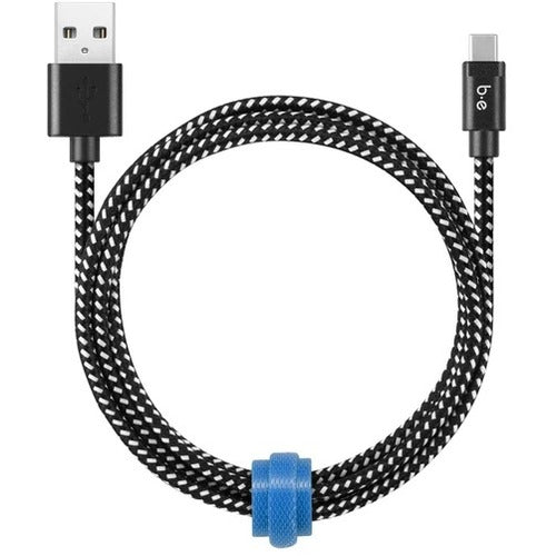 Blu Element Braided Charge/Sync USB-C Cable 4ft Zebra