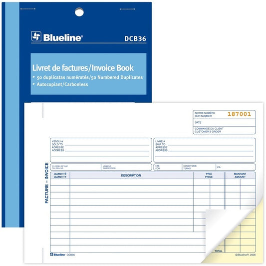 Blueline Invoices Book