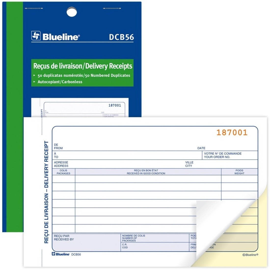 Blueline Delivery Receipts Book