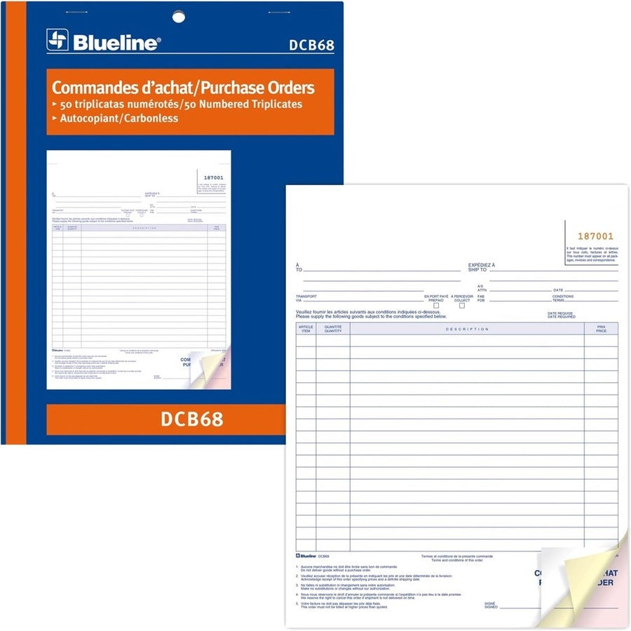 Blueline Purchase Orders Book