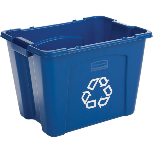 Rubbermaid Commercial Recycling Box 14 Gal Blue