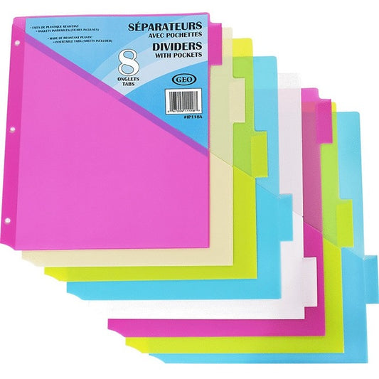 Geocan 8 Plastic Dividers with Pocket