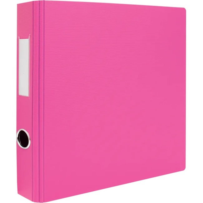 Geocan 1.5" Textured Heavy-duty Binder, Pink