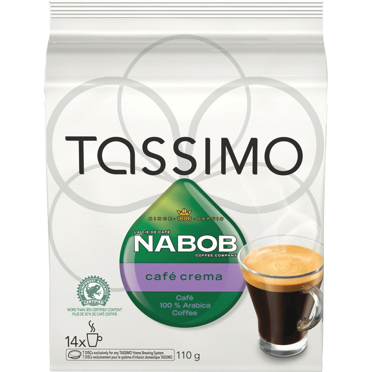 Elco Pod Tassimo Singles Nabob Cafe Crema Coffee