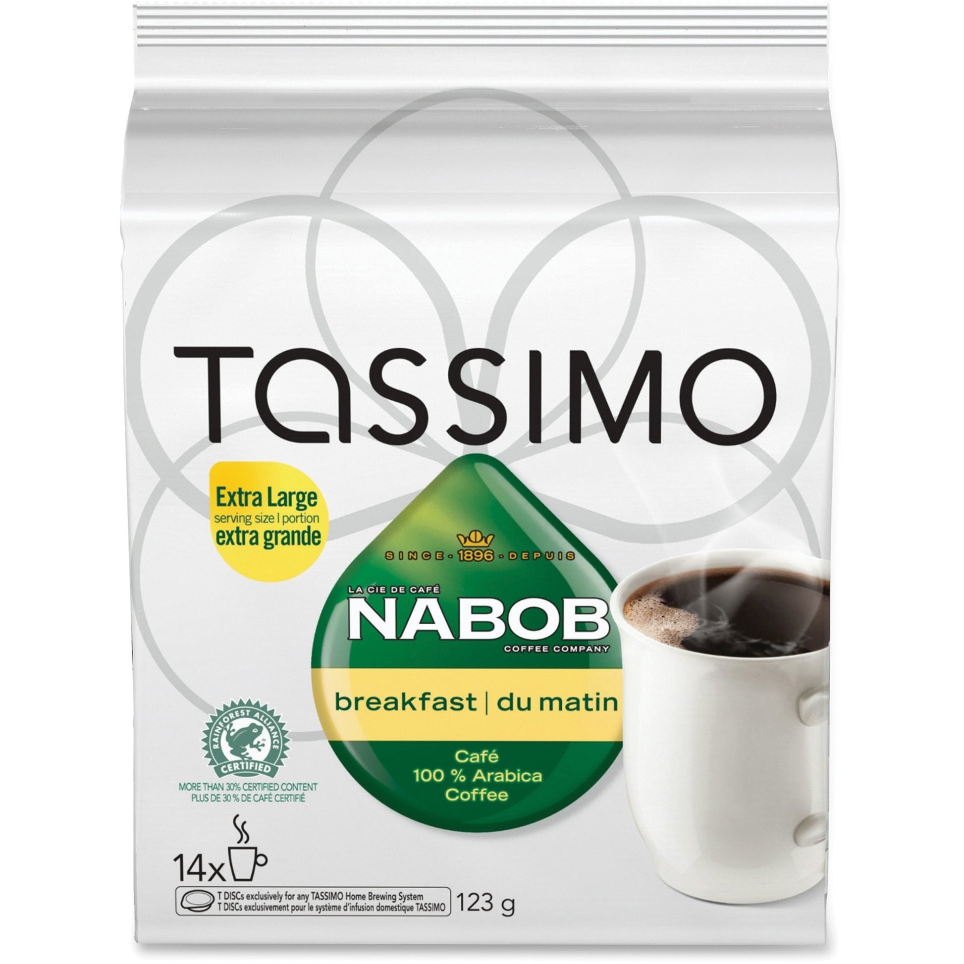 Elco Pod Tassimo Pods Nabob Breakfast Coffee Singles