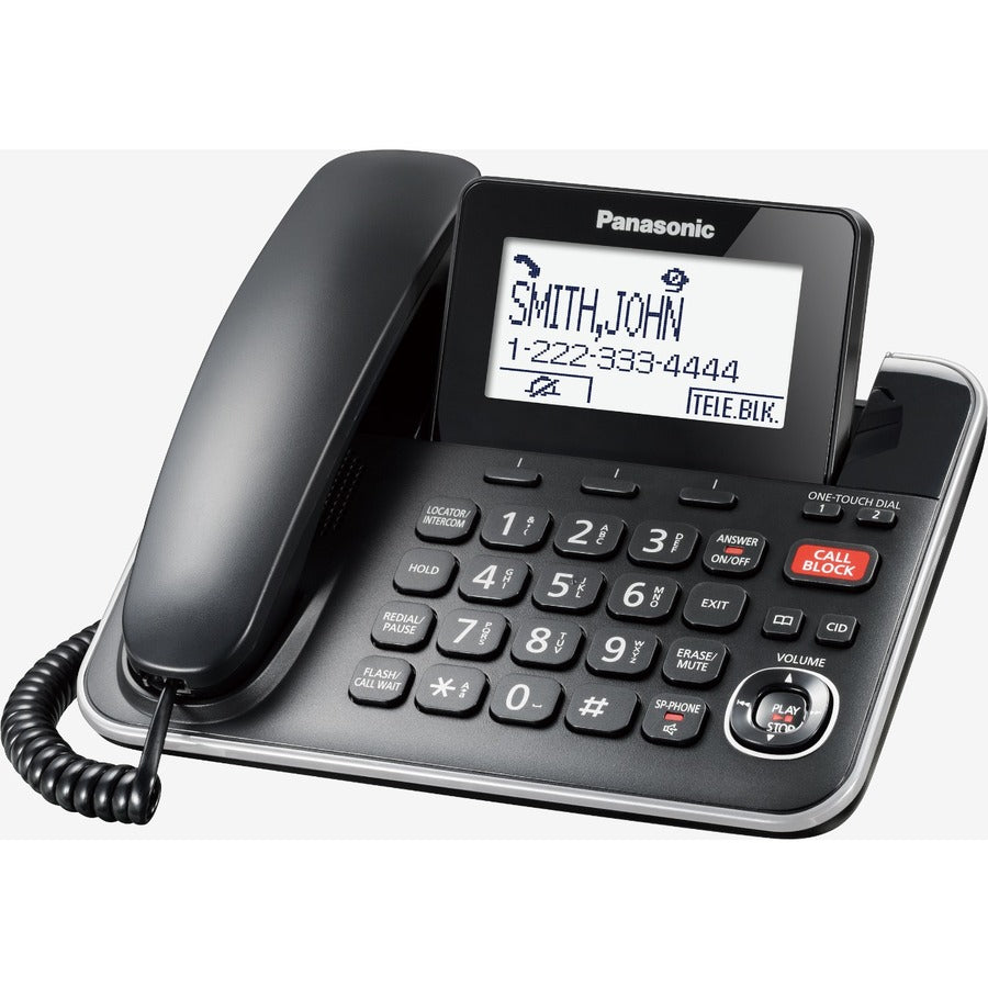 Panasonic KX-TGF872B DECT 6.0 Corded/Cordless Phone - Black - KXTGF872B