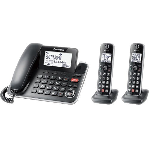 Panasonic KX-TGF872B DECT 6.0 Corded/Cordless Phone - Black