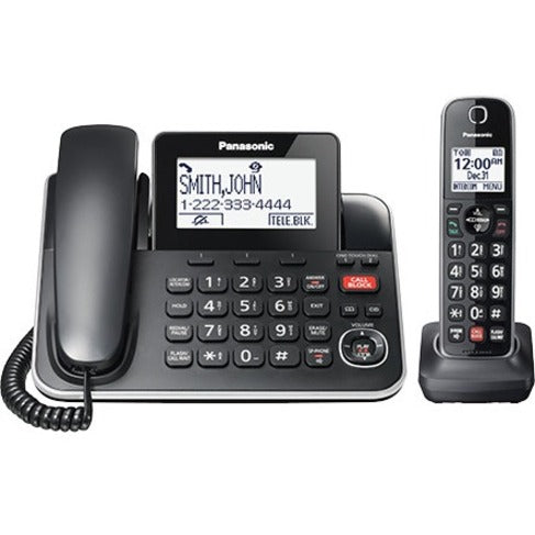 Panasonic KX-TGF870 DECT 6.0 Corded/Cordless Phone - Black - KXTGF870B