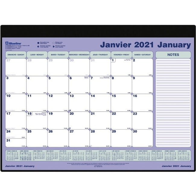 Blueline Monthly Desk Pad 2021