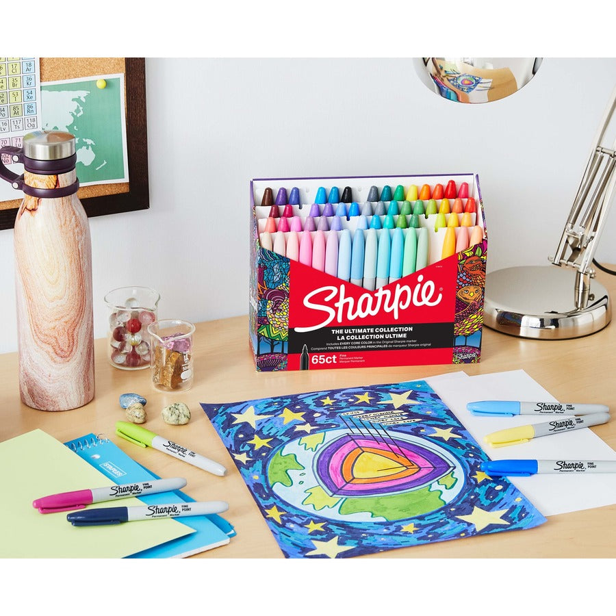 MARKR SHARPIE FINE ASST,65/BX