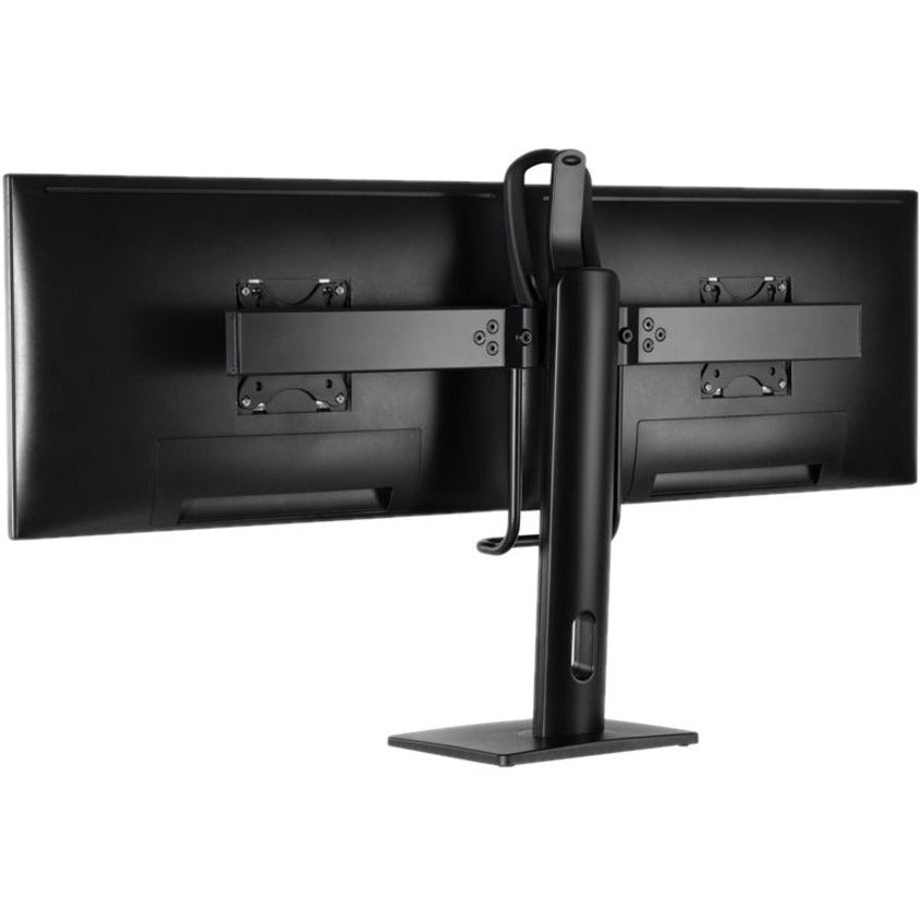 DBLE MONITOR ARM ON PEDESTAL