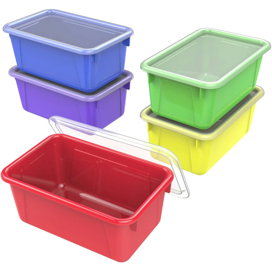 Storex Small Cubby Bin, Assorted Colors (5 Units/Pack)