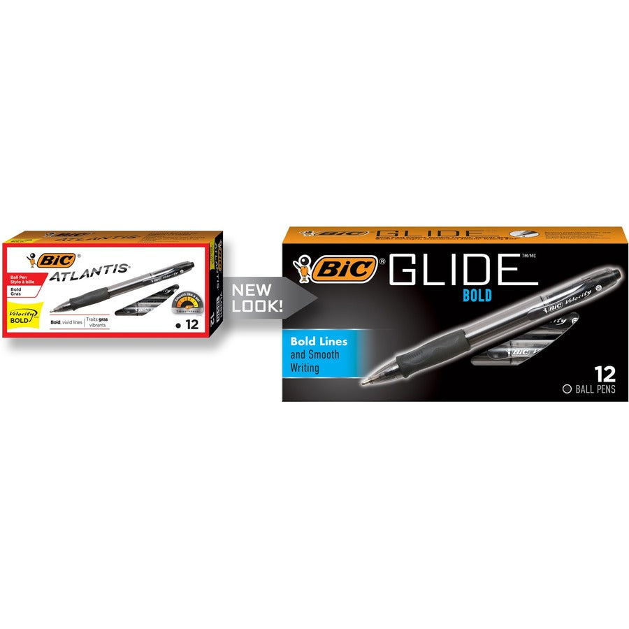 BIC Glide Bold Ball Pen - VLGB11BK