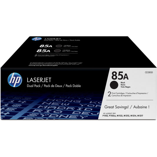 HP 85A (CE285D) Original Toner Cartridge - Dual Pack - Black