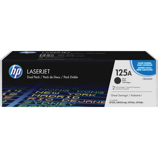 HP 125A (CB540AD) Original Toner Cartridge - Dual Pack - Black