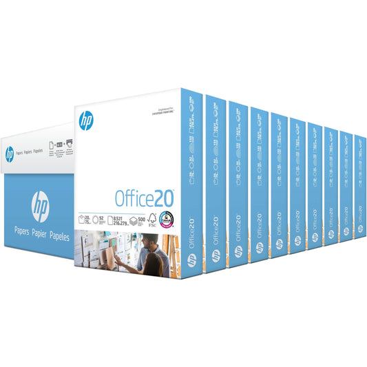 HP Papers Office20 8.5x11 Inkjet Copy & Multipurpose Paper - White