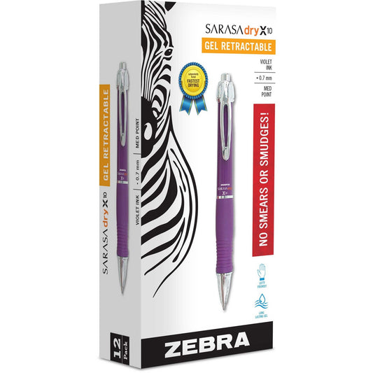 Zebra Pen Sarasa Dry X10 Gel Retractable RDI Pens