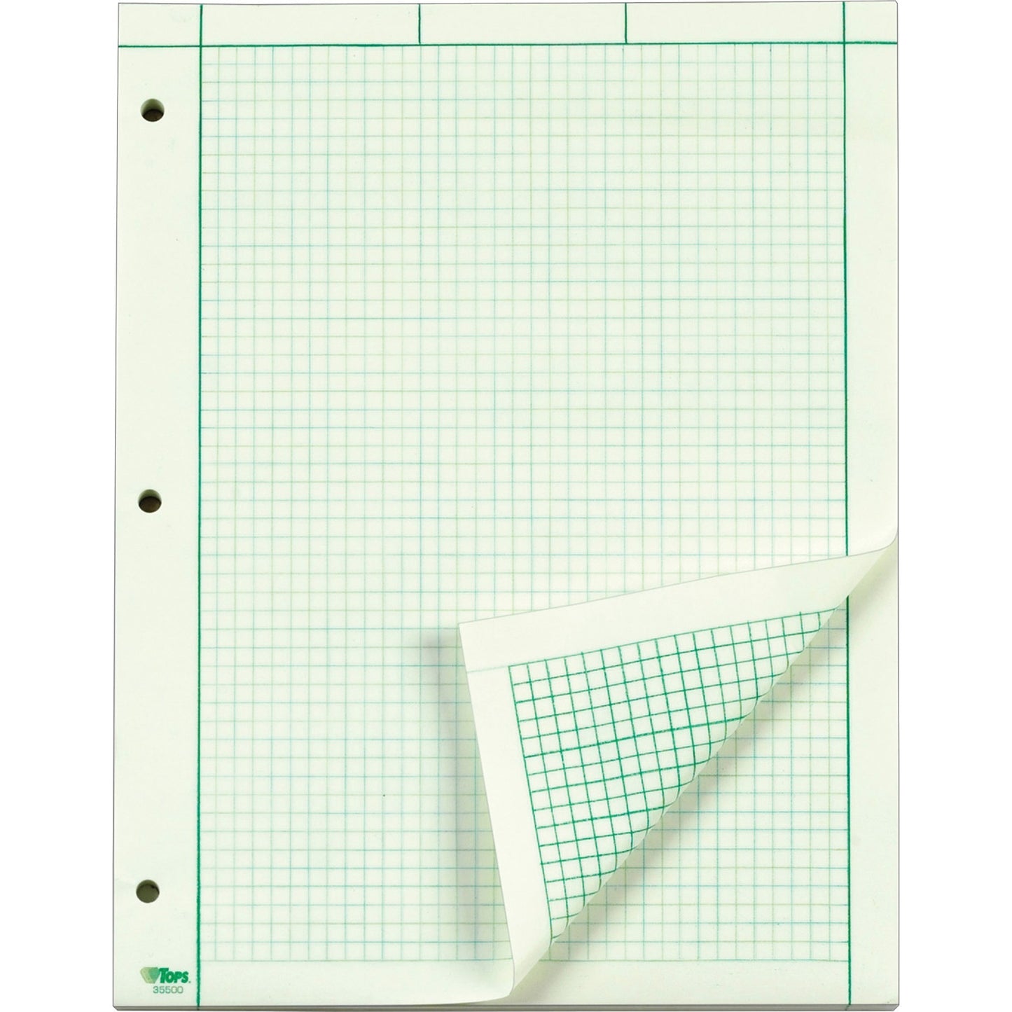 TOPS Green Tint Engineering Computation Pad - Letter
