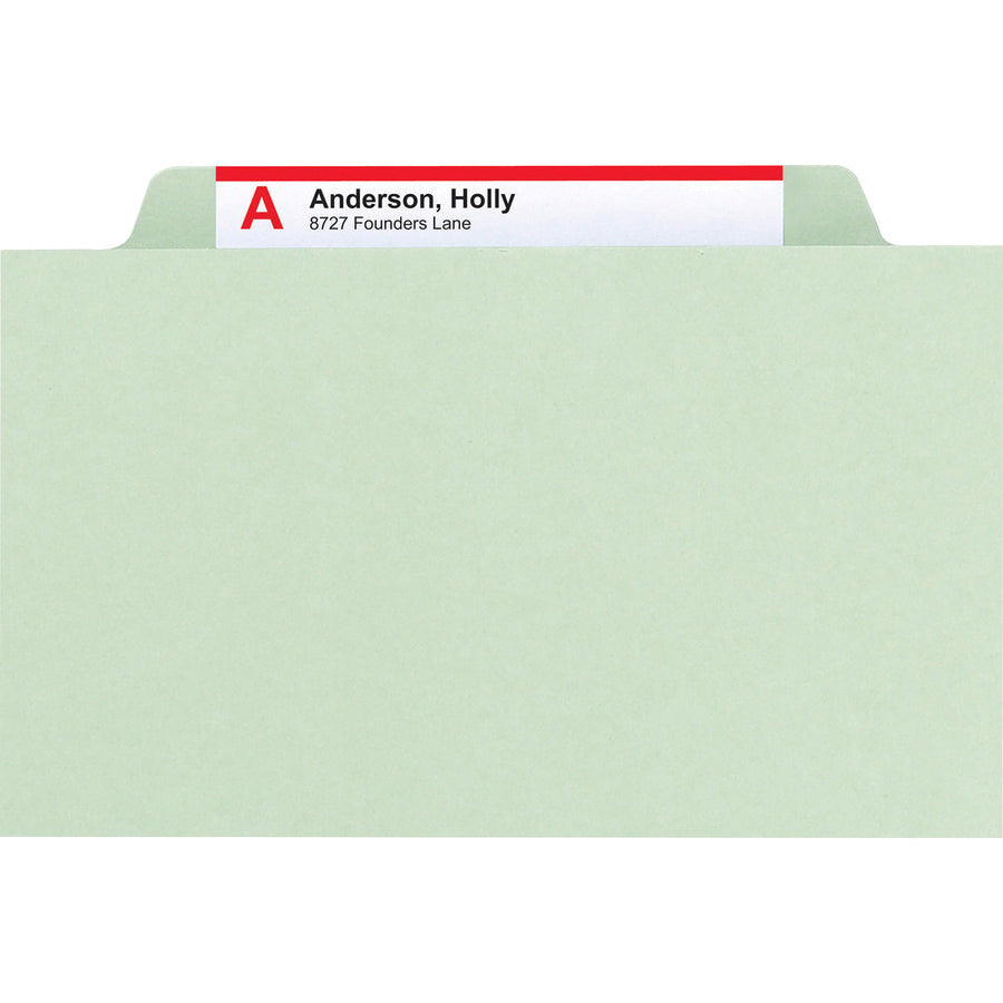 Smead SafeSHIELD 2/5 Tab Cut Letter Recycled Classification Folder - 14091