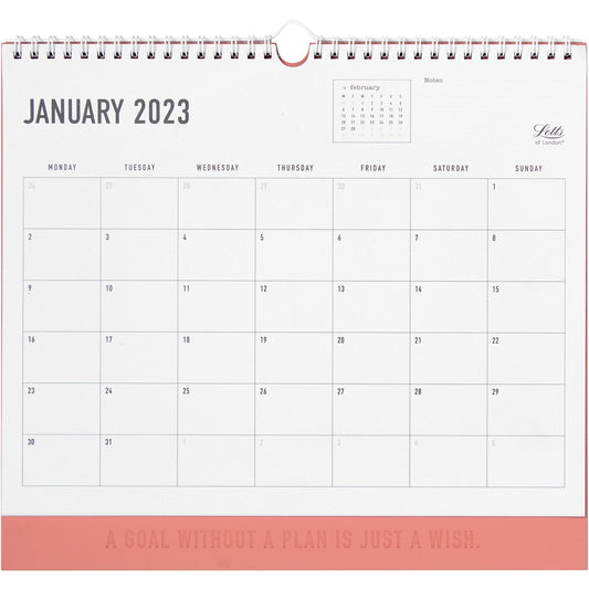 Blueline Letts Monthly Wall Calendar