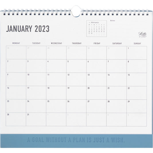 Blueline Letts Monthly Wall Calendar