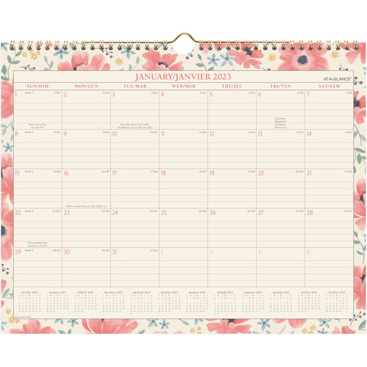 At-A-Glance Floral Calendar