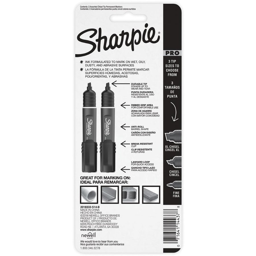 MARKR SHARPIE CHIS BLK/RD,2PK