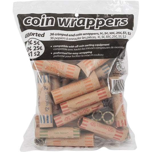 Merangue Paper Coin Wrapper, Assorted, 36 Pack