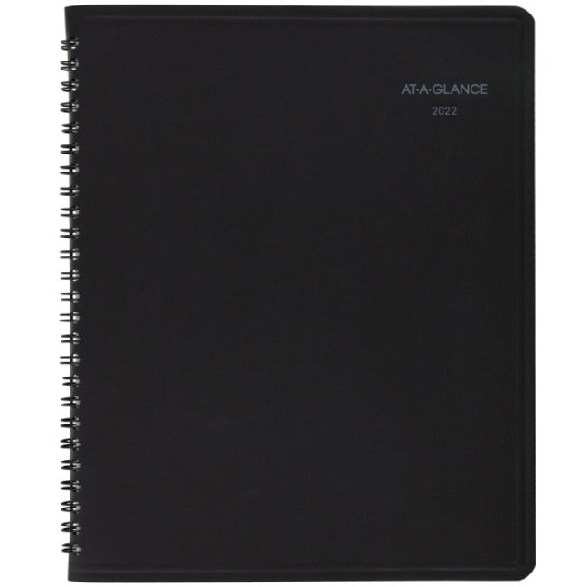 AT-A-GLANCE&reg; QuickNotes Monthly Planner, 7&quot; x 8-3/4&quot;, Black, January To December 2022, 760805
