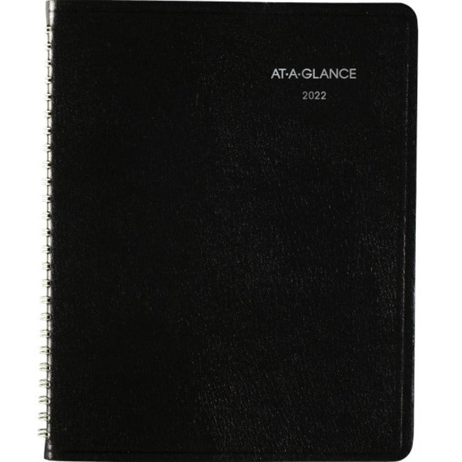 AT-A-GLANCE&reg; DayMinder Block-Style Weekly Planner, 7&quot; x 8 3/4&quot;, Black, January To December 2022, G53500