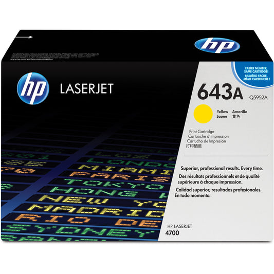 HP 643A (Q5952A) Original Toner Cartridge - Single Pack - Yellow