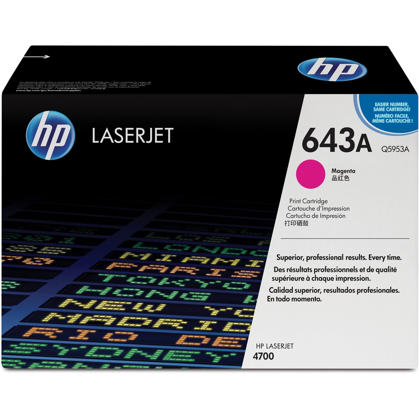 HP 643A (Q5953A) Original Toner Cartridge - Single Pack - Magenta