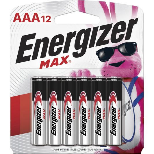 Energizer MAX Alkaline AAA Batteries, 12 Pack